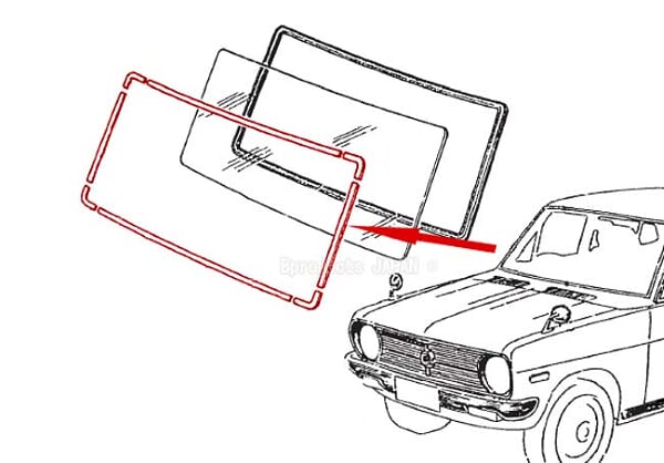 フロント ウィンドー モール キット (純正/B110,サニトラ)